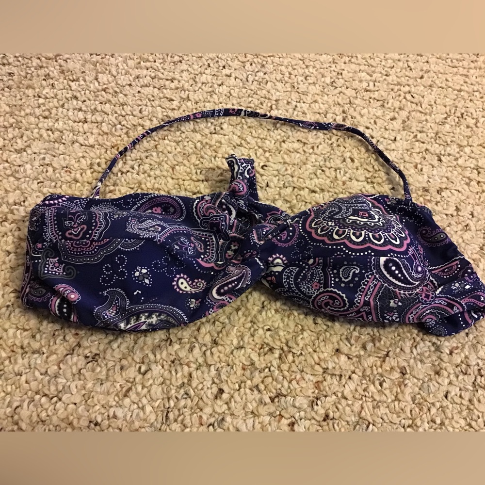 CONVERSE BATHING SUIT TOP SWIM BIKINI GUC SZ M PAISLEY
